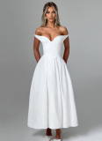Fashionable and Elegant V-neck Backless Evening Dress
