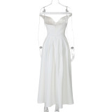 Fashionable and Elegant V-neck Backless Evening Dress