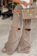 2 Colors Fashion Casual Multi-Zipper Pocket Zipper Loose Sports Pants