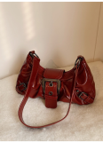 Fashion Baguette Handbag Light Luxury Pleated Shoulder Underarm Bag