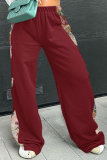 5 Colors Fashion Print Patchwork Loose Trousers