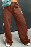 5 Colors Fashion Print Patchwork Loose Trousers