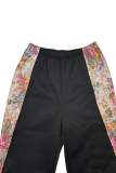 5 Colors Fashion Print Patchwork Loose Trousers