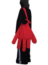 Red Nylon Work Gloves Crossbody Shoulder Tote Bag