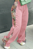 5 Colors Fashion Print Patchwork Loose Trousers