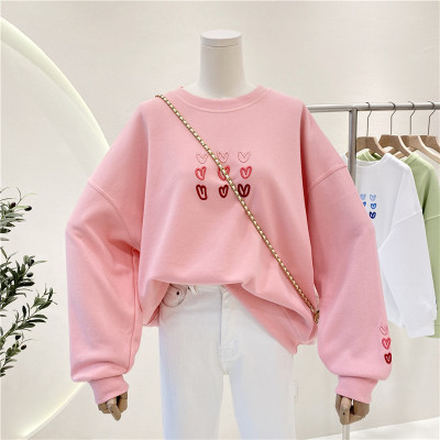4 Colors Thin 2024 New Style Printed Love Heart Stylish Inner Wear Loose Top