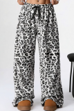 New Casual Leopard Print Trousers Wide Leg Pants