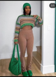 Winter Sexy Belly Button Exposed Tight Knitted Versatile Sweater