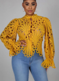 Sexy Ripped Trumpet Sleeve Breathable Top