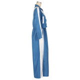 Sports Patchwork Woven Loose Jacket Two-piece Set