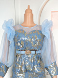 Shang Sequin Plus Size Christmas Party Dress