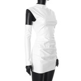 Sexy Waist-hugging Hip-hugging Dress Sleeveless With Removable Sleeves
