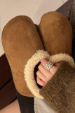 New Autumn And Winter Lazy Fur Shoes Retro Cotton Shoes Loafers
