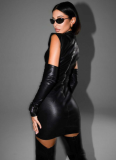 Sexy Waist-hugging Hip-hugging Dress Sleeveless With Removable Sleeves
