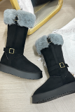 Lapel Two-Way Knight Tie Snow Cotton Boots Long Boots