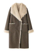 Fashionable Fur Reversible Long Coat