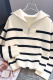 Autumn And Winter Thickened Inner Wear 2024 New Zipper Striped Bottoming Sweater
