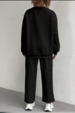 2 Piece Women's Stylish Simple Pants and Long Sleeve Hoodie Set