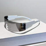 Future Technology Sense Cyberpunk Frameless Integrated Sunglasses Trendy Men And Women Riding Sunglasses