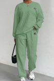 2 Piece Women's Stylish Simple Pants and Long Sleeve Hoodie Set