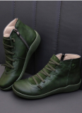 Casual Large Size Lace Side Zipper Short Boots