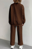 2 Piece Women's Stylish Simple Pants and Long Sleeve Hoodie Set