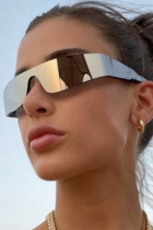 Future Technology Sense Cyberpunk Frameless Integrated Sunglasses Trendy Men And Women Riding Sunglasses