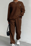 2 Piece Women's Stylish Simple Pants and Long Sleeve Hoodie Set