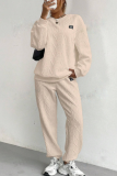 2 Piece Women's Stylish Simple Pants and Long Sleeve Hoodie Set