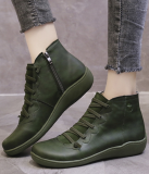 Casual Large Size Lace Side Zipper Short Boots