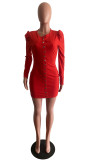 Fashionable Casual Solid Color Dress
