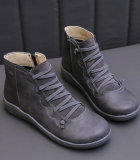 Casual Large Size Lace Side Zipper Short Boots