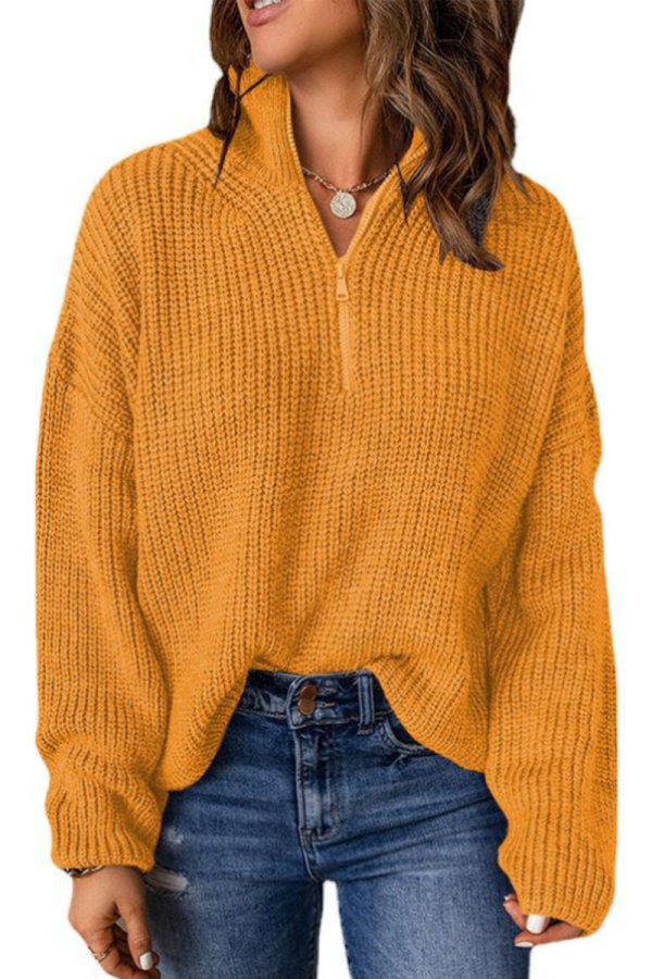Autumn And Winter Pullover Knitted Autumn High Collar Versatile Sweater