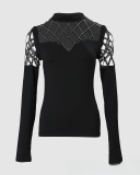 Fashionable Off-shoulder Long-sleeved Top