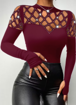 Fashionable Off-shoulder Long-sleeved Top