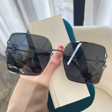 Large Square Frame Butterfly Sunglasses Hollow Sun Glasses High Sense Fashion Ladies Sunshade Sunglasses