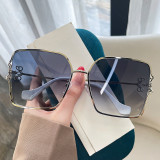 Large Square Frame Butterfly Sunglasses Hollow Sun Glasses High Sense Fashion Ladies Sunshade Sunglasses