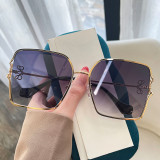 Large Square Frame Butterfly Sunglasses Hollow Sun Glasses High Sense Fashion Ladies Sunshade Sunglasses