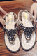 Women'S Summer Fashionable Flat-Soled Rhinestone Outdoor Beach Sandals