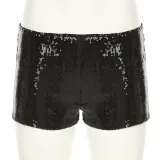 Sexy Hottie Leopard Print Sequin High Waist Tight Shorts