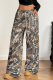 Women'S Wide-Leg Trousers With Branch Pattern