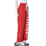 Casual Printed Drawstring Thin Lloose Quick-drying Pants