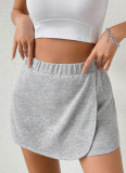Sports Casual and Versatile Elastic Waist Skirt Pants