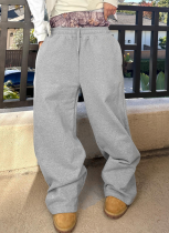 Fashionable Printed Lace-up Straight Sports Casual Sweatpants