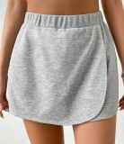 Sports Casual and Versatile Elastic Waist Skirt Pants