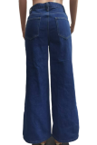 Elastic Personalized Jeans New Hollow Embroidered Love Straight Trousers