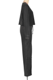 Autumn And Winter Casual Washed Sweatshirt Elastic Sweatpants Sports Suit
