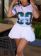 Fashionable Casual Printed Short-sleeved T-shirt Pullover Top