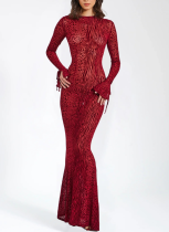 Fashionable Mesh Sexy See-through Leopard Print Hip-hugging Backless Dress