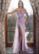 Sexy Suspender Slit Sequined Irregular Evening Dress